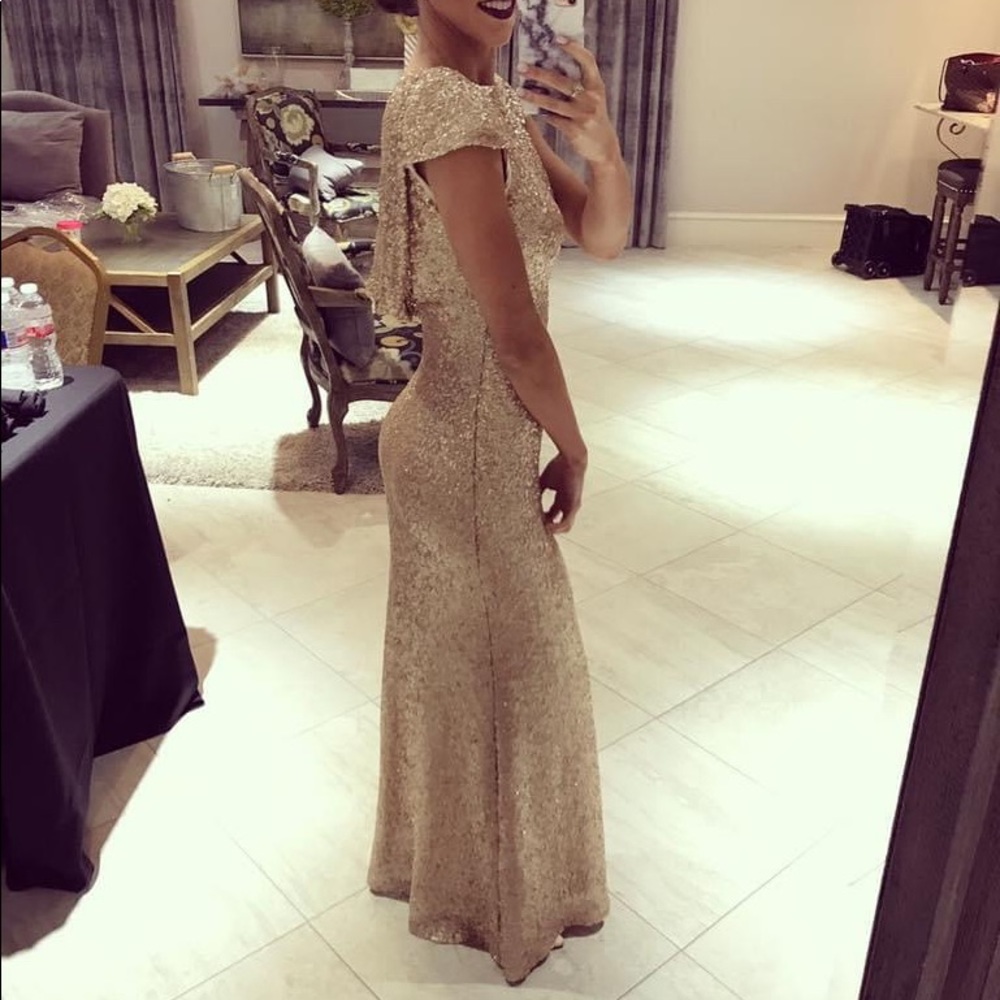 Gold sparkly long dress